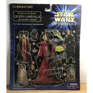 Star Wars Episode 1 Glow The Dark Queen Amidala Action Wall Scenes peel-n-stick